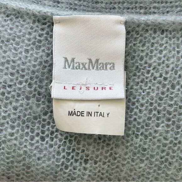 MaxMara Leisure Soft Blue Knitwear Wrap Cardigan in light blue - Picture 9 of 10